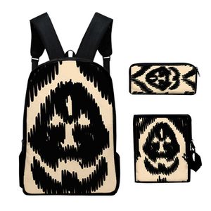 New Bohemian Ethnic Style Men's and Women's Daily 3d Printed Backpack Set 230815