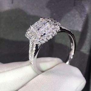 Anéis de designer clássico van cleef anel para mulheres grande diamante feminino jóias de casamento presente menina anéis de prata ouro