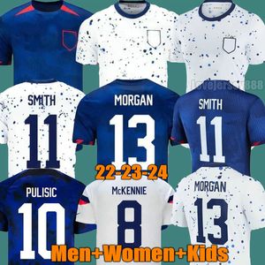 23 24 USWNT 4 Sterne Damen-Fußballtrikot-Set MORGAN USMNT 2024 2023 Maillot Fußballtrikots Amerika Kinder-Kits Training Weltmeisterschaft