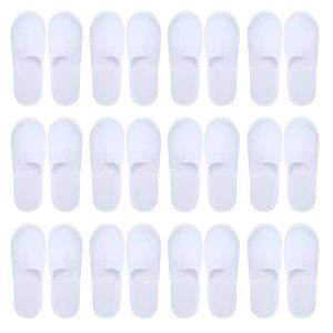 Wholesale 20 Pairs Closed Toe Disposable Women Men Ultra-Thin Brushed Plush Non-Slip Slippers For Hotel Home Shoes