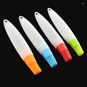 Tools 4pcs Silicone Oil Bottle Brush With Cap Barbecue Scale Sauce Butter Kitchen Cooking