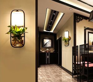 Lampada da parete Lampade per piante Soggiorno moderno Ristorante Bar E Ironglass Lampada idroponica Corridoio Corridoio Decor
