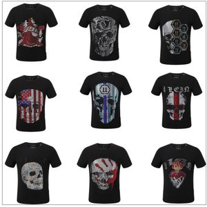 Designer PP Skull Diamond T-shirt Tiger Phillip Plain Men T Shirt Skulls Kort ärm Dollar Bear Brand Tee High Quality T-shirt Tops WP1688