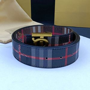 Fashion designer belt luxury men women belts gold silver bronze letter buckle belt striped pattern double sided leather waistband width 3.8cm high quality