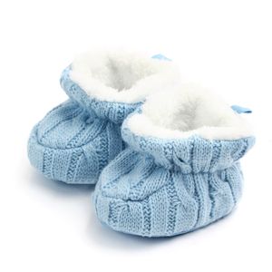 First Walkers Winter born Baby Cotton Booties Infant Toddler Girls Boys Soft Bottom Snow Boot Shoe Cute Knit Plush Warm Boots 0 18Months 230915