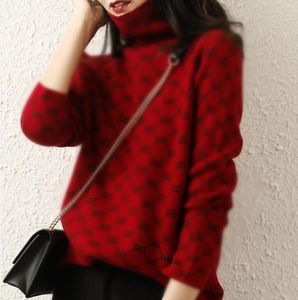 Designer feminino camisola outono e inverno em torno do pescoço listrado moda manga longa high end jacquard cardigan tricô suéteres casacos