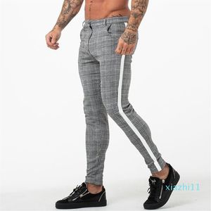 fashion-Herren Plaid Hosen Männer Streetwear Hip Hop Hosen Dünne Chinos Hosen Slim Fit Casual Hosen Jogger Camouflage Armee Fitness273g