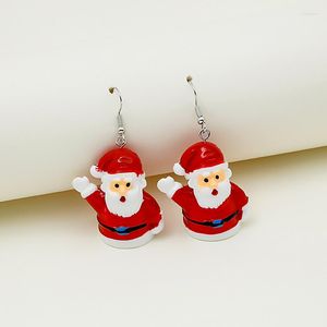 Dangle Earrings U-Magical Trendy Christmas Elk Snowman Santa Claus Drop Earring For Women Multiple Resin Multicolor Cartoon Jewelry