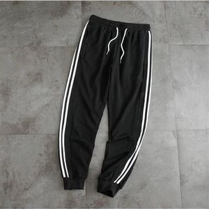 Esporte listras calças de grama para homens casuais longas mulheres sweatpants outono jogger calças femininas em linha reta roupas de corrida 7 305j