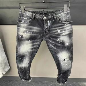 DSQ PHANTOM TURTLE Jeans da uomo Moda classica Jeans da uomo Hip Hop Rock Moto Mens Design casual Jeans strappati Distressed Skinny 236j