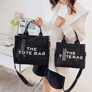Marc The Tote Bag Women Canvas Handväska Designer Shoppingväskor One-Shulder Messenger Beach Handbag285h