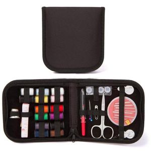 27pcs set Portable Travel Sewing Box Kit Sewing Thread Stitches Knitting Needles Tools Cloth Buttons Craft Scissor Mom Gifts229z