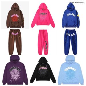 Projektant Sp5der Spodnie z kapturem Pink Spider 555 Bluzy Man Womens Tracksuit na zewnątrz spodnie dresowe pająki zielone młode bandyta bluzy JFBY JFBY