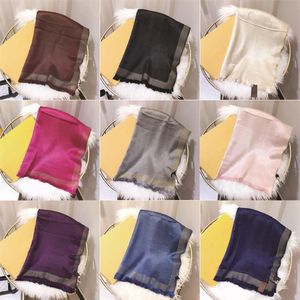 2021 top designers Scarf High Quality Silk and Cotton Classic Styles Long 180x70 10Colors Scarves Shawl Gift Box Set316y