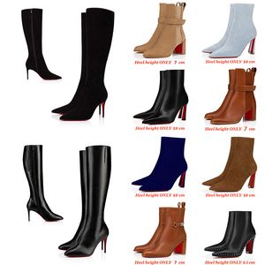 Hohe Pumppie Booty Damenstiefel, Designer-Damen-Rothosen, Chelsea-Absätze, Kalbsleder-Stiefeletten, Luxus-Mode, spitzer Zehenbereich, Condora-Kate-Botta-Pumps-Stiefeletten