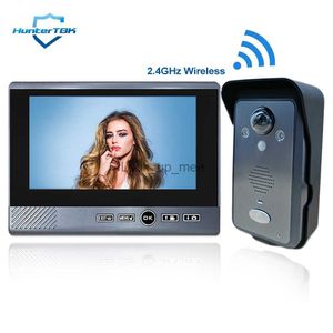 Doorbells 2.4GHz Wireless Video Doorbell Intercom System with Camera 7 Inch Display Screen Home Door Phone Secure Interphone for Villa HKD230918