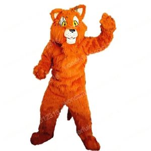 Disfraz de mascota Husky de pelo largo naranja, regalos de Carnaval, regalos de Halloween, traje de juegos de lujo para adultos, traje de publicidad al aire libre para vacaciones