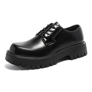 Parlak Patent Deri Erkek Ayakkabı İngiliz Kalın Sole Erkekler Oxford Ayakkabı Asansör Erkekler İş Elbise Ayakkabı Erkek Parti Elbise Botları 38-44