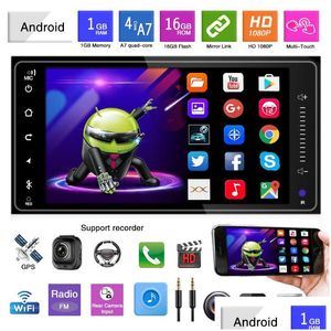 Carro DVD Dvd Player 7 polegadas Carro adequado para Corolla Hine Quad-Core Android 9.1 All-In-One Bluetooth Smart Navigator Drop Delivery Mobiles Mot Dh1Ek