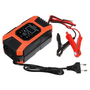 Outras ferramentas de veículos 12V 7A LCD reparação carregador de bateria para carro motocicleta agm gel ácido de chumbo molhado com reino unido eu au plug entrega aut dhwt2