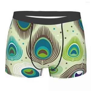 Underpants Exotic Peacock Feather Homme Panties Shorts Boxer Briefs Male Underwear Comfortable