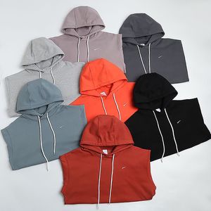 Herren-Hoodie-Set aus Tech-Fleece. Gesticktes kleines Logo. Klassischer Damen-Hoodie plus Fleece-Pullover, lässig, kann immer noch mit Hosen kombiniert werden