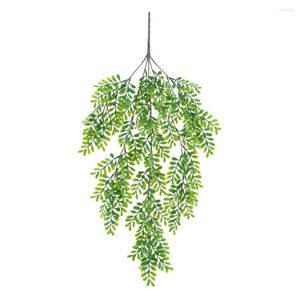 Flores decorativas plantas verdes artificiais para decoração de casa folhas de buxo realistas tapeçarias de parede melhoram o uso de móveis