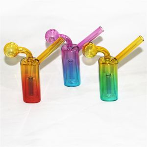 4.72 polegadas mini queimador de óleo de vidro bong cachimbo de água inline matriz perc Grosso Pyrex cachimbo de água para fumar