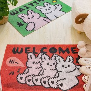 Carpet Cute Design Entrance Door Mat PVC Silk Loop Carpet Door Mat Home Entry Porch Doormat Nonslip Dust Mat Home Door Foot Pad Rugs 230918