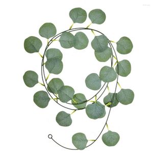 Decorative Flowers Scene Layout Fake Plants Charming Faux Eucalyptus Garland 10 Pcs Artificial Greenery Vines For Wedding Backdrop Fireplace