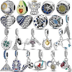 Loose Gemstones 2023 925 Silver Snake Coffee Cup Dog CZ Cactus Charms Beads Fit Original Women Bracelet Fine Jewelry Gift