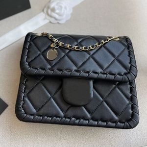 10A Designer de Luxo Mini Trançado Tofu Flap Bag Bezerro Lantejoulas Contraste Cor Design Clássico Acolchoado Hardware Corrente Crossbody Bolsa de Ombro