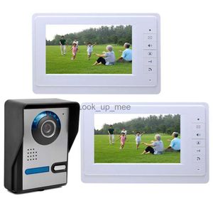 Campainhas Yobang Segurança Home Security 7''Inch Monitor com fio Vídeo Porteiro Campainha Sistema de intercomunicação de entrada 1 ~ 2 Monitor + 1 Kit de câmera HKD230918