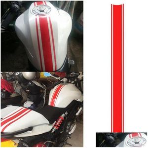 Motorcykelklistermärken Bil DIY Bränsletank Cap Reflektivt fäste Pinstripes Racing Black Red Sier Drop Delivery Automobiles Motorcyklar AC Dhujk