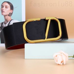 Wide luxury leather belt smooth Belts for Men Designer fashioon accessories dress jeans elegant daily 7cm black brown womens luxury belt casual simple YD021 C4