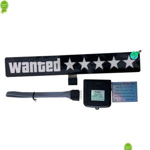 Lampki dekoracyjne NOWOŚĆ WANTED 5 -GTAW JDM SAMAK SHARIEL SLOW SLOW MARZE ELEKTRYCZNA LAMPA LAMPĘ LAMPĘ NIEBIESKIE LED Dekoracja Lekka Light Sticking Flashing DHEB0