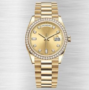 Projektanci Zatrzymuj luksusowe zegarki modowe zespoły ze stali nierdzewnej Man Diamond Watches Waterproof Classic Automatyczne zegarek Montre de Luxe prezenty