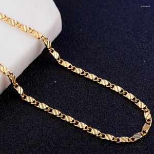 Chains Ladies And Men's Wedding Fashion Jewelry 925 Sterling Silver 16/18/20/22/24/26/28/30 Inch 2mm Gold Charm Chain Necklace