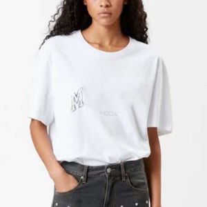 フランス23夏イザベル・マラントデザイナーTシャツ新しいファッションプリントレターストレートシャツカジュアル汎用プルオーバートップ女性の半袖Tシャツ
