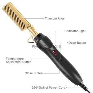 Hair Curlers Straighteners Straightener Heating Comb Smooth Iron Straightening Brush Corrugation Curling Curler MultiFunction Use314i8714253 0918