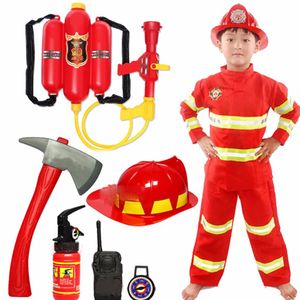 Cosplay Halloween Kostüm für Kinder Feuerwehrmann Uniform Kinder Sam Cosplay Fireman Rollenspiele Fancy Clothing Boy Fancy Party 230915