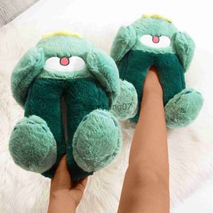 Slippers Winter Slippers Women Plush Shoes Flat Home Cotton Slippers Warm Cartoon Cute Wrapped Feet Cotton Slippers Zapatos Para Mujeres x0916