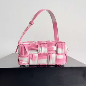 Bolsa de ombro feminina bolsa clássica moda cápsulas designer avançado série limitada tijolo cassete novo produto lançamento rosa gradiente xq84