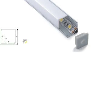 10x1m conjuntos/lote canto de 90 graus led extrusão de alumínio e canal de ângulo led para cozinha led ou luzes do armário ll