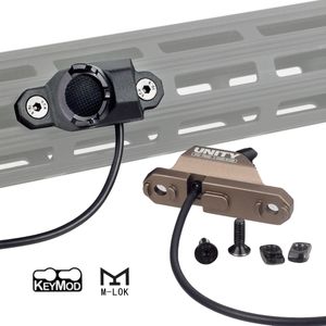 Taktische EINHEIT Hot Button Druck Fernbedienung Schalter Fit Mlok Keymod Schiene Für SureFire M300 M600 DBAL-A2 PEQ15 2,5 SF STECKER