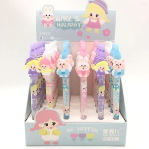 PCS/Lot Kawaii Bear Girl Mechanical Pencil Söt 0,5 mm Teckningsskrivning Automatiska pennskolekontor