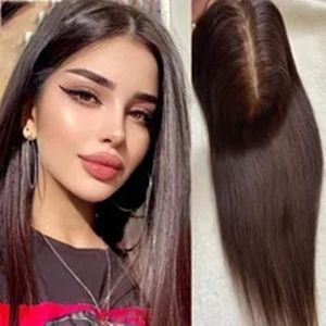 Clipe marrom claro em base superior de seda para mulheres 12x13cm 15x16 cm longo ondulado virgem cabelo humano topper peça de cabelo respirável para desbaste cabelo preto natural