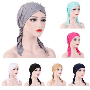 Etniska kläder Förbundna kvinnor Strech Muslim Hijab Inner Hat Underscarf Cancer Chemo Cap Bonnet Hårförlust Beanies Turbante Headcover Head