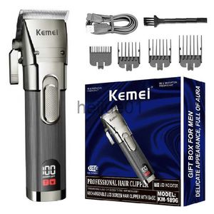 Barbeadores elétricos Kemei Profissional Barbeiro Aparador de Cabelo para Homens 2 Velocidade Aparador de Barba Recarregável Cabelo Clipper Grooming Máquina de Corte de Cabelo X0918