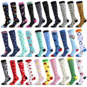 Compression Socks women men Nylon Stockings for Running Hiking Flight Travel Circulation Athletics Socks